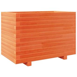 vidaXL Jardinera Madera Maciza De Pino Marr&oacute;n Cera 70x40x49,5 Cm Vidaxl