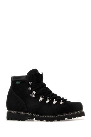Junya Watanabe Mens Black Calf Hair Junya Watanabe X Paraboot Ankle Bo Stivali Boot