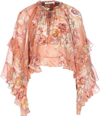 Zimmermann Cinnamon Awaken Ruffle Blouse