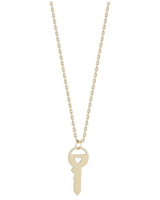 Italian Gold, Inc 14K Italian Gold Key Heart Pendant Necklace