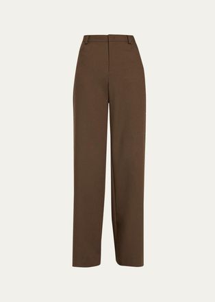 Vince Studded Mid-Rise Wide-Leg Trousers