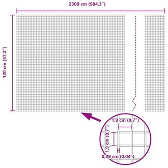 Berkfield Home Modern Welded Wire Fence Green 1.2x25 m Steel