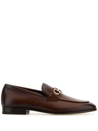 Ferragamo Titanium Finish Gancini Loafers Shoes