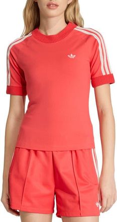 adidas Originals Knit Logo T-Shirt in Semi Lucid Red// at Nordstrom, Size X-Large