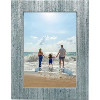 Mariposa Capri Faux Grasscloth 5 x 7-Inch Picture Frame in Aqua at Nordstrom