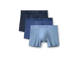 Tommy John Second Skin Modal 4 Boxer Brief 3-pack Mens Underwear Dress Blues, Blue Quartz, Dutch Canal : 2XL (44-46 Waist), Elastane/Modal