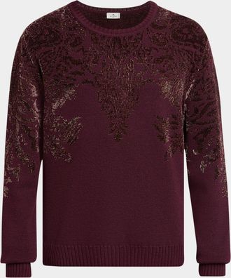 Etro Men & apos;s Soho Paisley Jacquard Crewneck Sweater