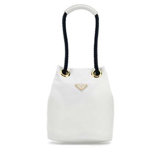 Prada White Re-Nylon Prada Mariner Bucket Bag