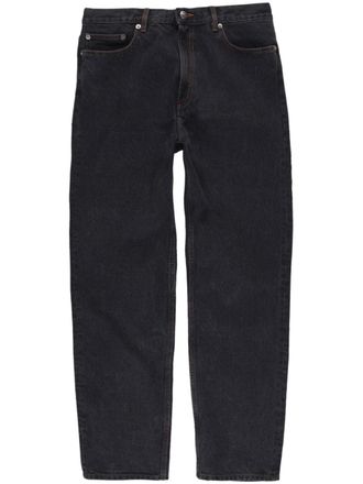A.P.C. contrast-stitch straight-leg jeans - men - Cotton - 30 - Black