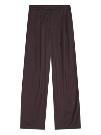 Remain pleated-front back-pockets trousers - Brown