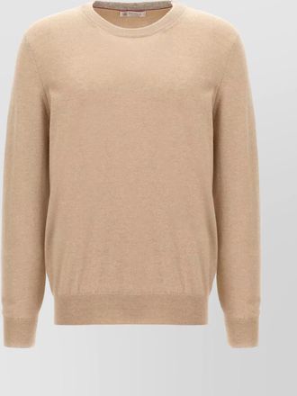 Brunello Cucinelli cashmere ribbed crew neck regular fit jumper