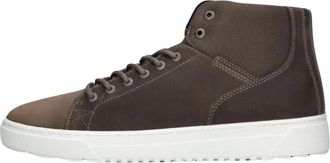 HUB Heren Hoge Sneakers Murrayfield 3.0 - Heren - Sneakers - Grijs - 41 EU - Leer - Schoenen