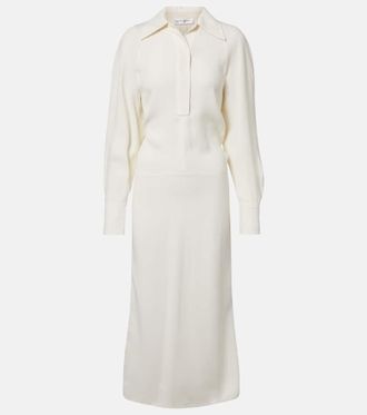 Victoria Beckham Asymmetric cady midi dress