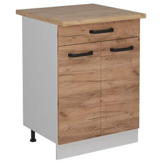 Vicco Mueble Bajo De Cocina R-line, Roble Dorado, 60 Cm Et Roble