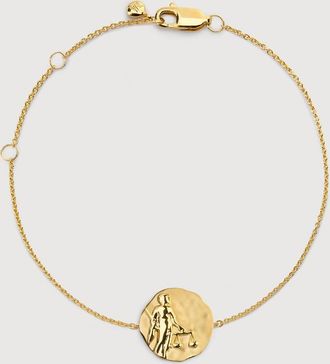 Monica Vinader Gold Libra Zodiac Chain Bracelet
