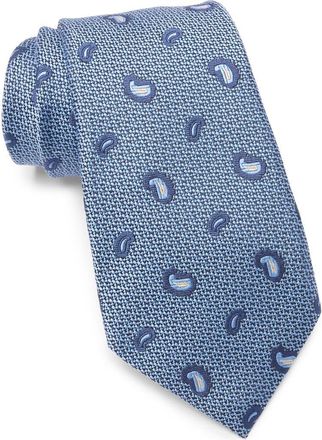 Ermenegildo Zegna Paisley Petal Silk Tie in Br Blu Fan at Nordstrom
