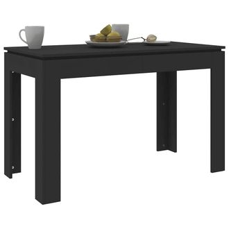 Berkfield Home Durable Dining Table Black 120x60x76 cm Engineered Wood | Size: 120 x 60 x 76 cm