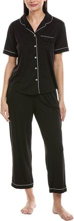 Flora Nikrooz Flora By Flora Nikrooz 2Pc Knit Notch Collar Capri Pajama Set