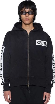 Ksubi Kings Halen Zip Hoodie - Heren - Vesten met rits - Grijs - S - Katoen - Hoodies & sweatvesten