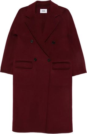 Alpha Studio Cappotto doppiopetto in lana - Rosso