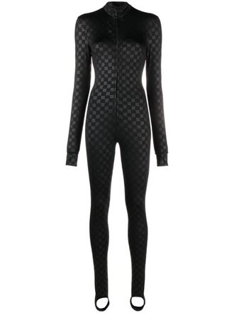 Misbhv monogram zip-up ski jumpsuit - Black