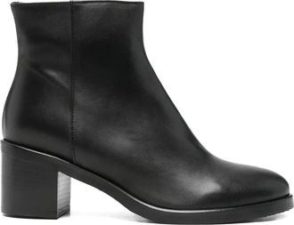 Paola Parisi Roma 60mm zip ankle boots - women - Calf Leather/Calf Leather/Rubber - 37 - Black