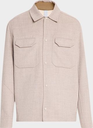 Sease Men & apos;s Double Wool-Cashmere Overshirt