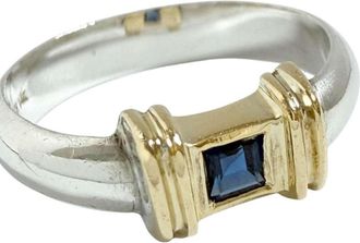 Tiffany & Co. Silver 925 Yellow Gold (14K) Band Ring (Pre-Owned)