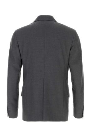 Jil Sander Mens Virgin Wool Blazer Gray Blazers