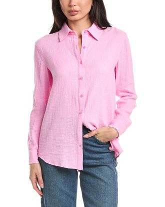 Stellah Kyra Double Gauze Button Down Shirt