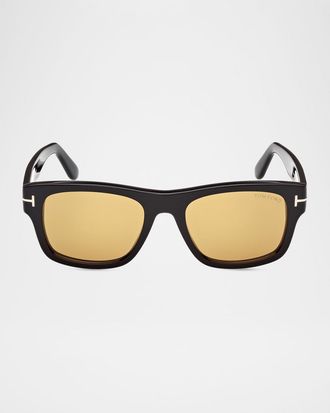Tom Ford Smith 55mm Rectangular Sunglasses