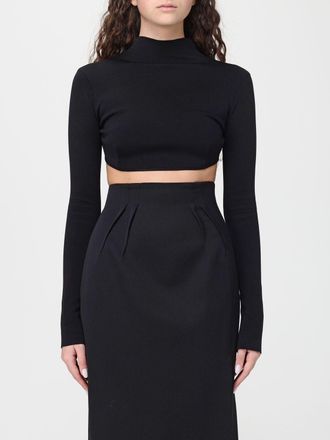 MUGLER Top cropped Mugler in cr&ecirc;pe