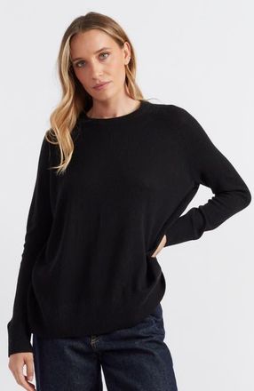 Chinti and Parker Lightweight Cashmere Slouchy Sweater in Black at Nordstrom, Size Medium