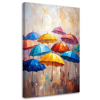 Artgeist Quadro Su Tela, Ombrelli Colorati Astratto - 70x100