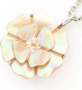 Chanel pink Shell Stainless Steel Necklace (Pre-Owned)