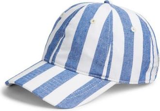 Echo Cassis Stripe Cotton Baseball Cap in Chambray at Nordstrom