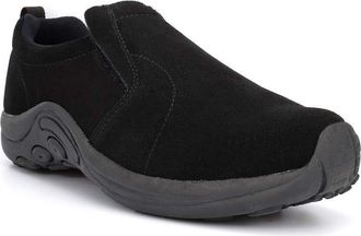 Generic Mens Leather Shoes Mens Suede Shoes Mens Shoes Mens Slip On Shoes Mens Casual Shoes Comfort Shoes Real Suede Upper Black/Taupe 14 UK