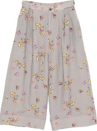 Undercover linen wide-leg pants - women - Linen/Flax - 2 - Grey