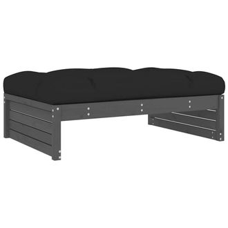 Berkfield Home Garden Footstool Grey 120x80 cm Solid Wood Pine
