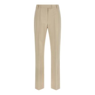 Max Mara Straight Trousers, female, Beige, Size: M SmmFatina Trousers