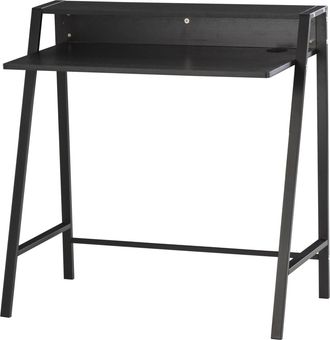Carter's HOMCOM Two-Tier Metal Frame Writing Desk - Black - CARTER | TJ Hughes