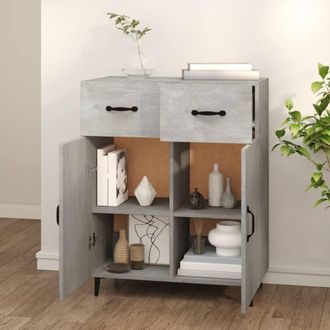 Berkfield Home Sideboard Concrete Grey 69.5x34x90 cm Engineered Wood