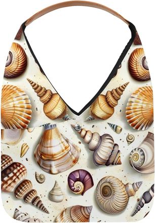 Generic Beach Conch Shell Reusable Lightweight Grocery Bags - Foldable Into Compact Pouch, Washable & Sturdy, Multipurpose for Shopping and Travel