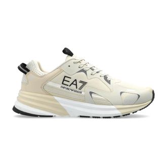 Emporio Armani Sportschoenen met logo - Heren - Sneakers - Beige - 43 1/2 EU - Schoenen