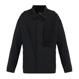 Yohji Yamamoto Light Jackets, male, Black, Size: 2XL Jacket with vintage effect