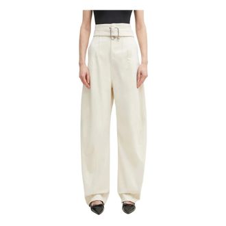 Sportmax Dames, Jeans, Beige, Maat: 2XL Katoen