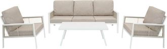 Jardi Monster Shop - Aluminium 4 Piece Sofa Set - White