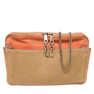 Chlo&eacute; Borsa a spalla Pre-owned in cavallino e camoscio - - Pre-owned - Donna - Beige - ONE SIZE