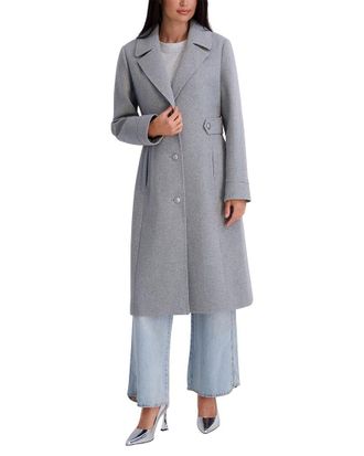 Kensie Faux Wool Tailored Longline Coat