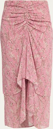 Veronica Beard Sira Floral Chiffon Skirt